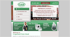 Desktop Screenshot of grapelandstatebank.com