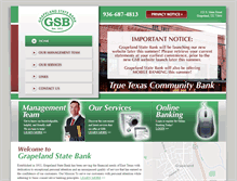 Tablet Screenshot of grapelandstatebank.com